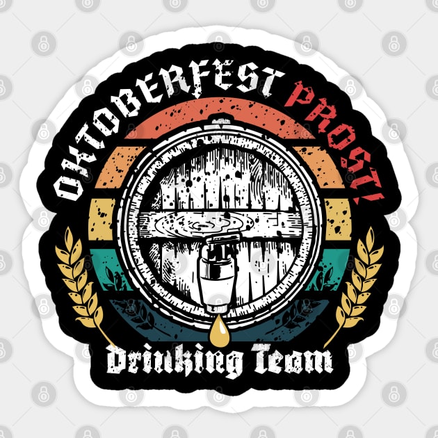 Oktoberfest German Beer Prost Vintage for Men Women Sticker by PunnyPoyoShop